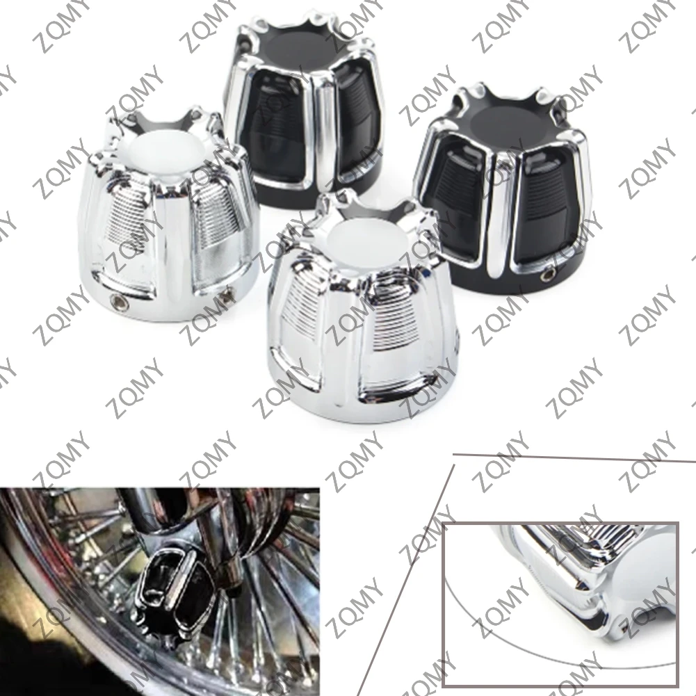 1 Paar Motorfiets Vooras Moer Cap Covers Aluminium Voor Harley Softail Touring Street Glide