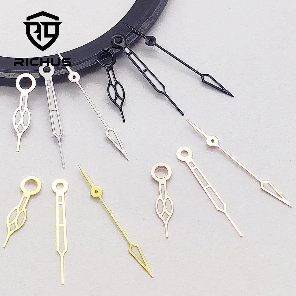 RICHUS NH35 Watch Hands Silver Watch Hands Green Luminous Fit NH34 NH35 NH36 Movement Watch Accessories