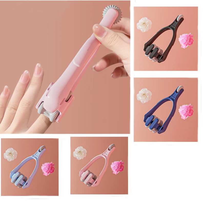 

Массажер для пальцев, двухрядный роликовый дизайн, простой в использовании, снимает усталость пальцев, портативный массажер для суставов с эластичной ручкой ремешка