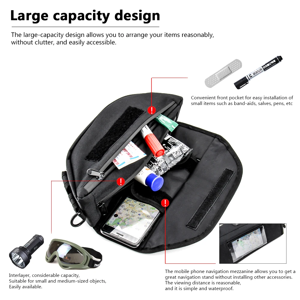 For Husqvarna Svartpilen401 Vitpilen401 2023 Motorcycle Handlebar Waterproof Bag Travel Bag Storage Bag Screen GPS