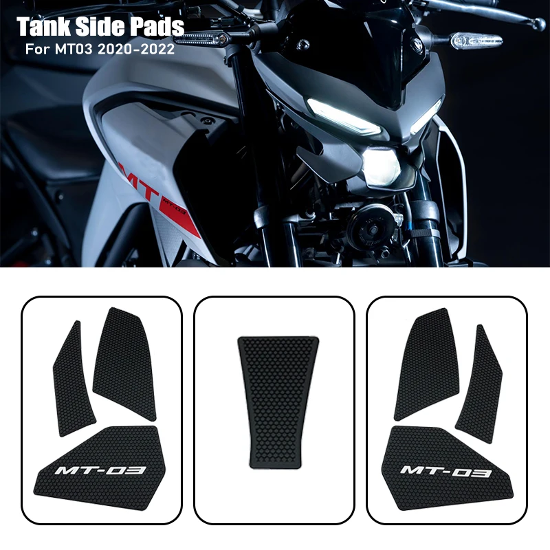 

For Yamaha MT 03 MT-03 2020-2022 Motorcycle Fuel Oil Tank Pad Decal Protector Side Gas Knee Grip Tank Pads Protector Stickers