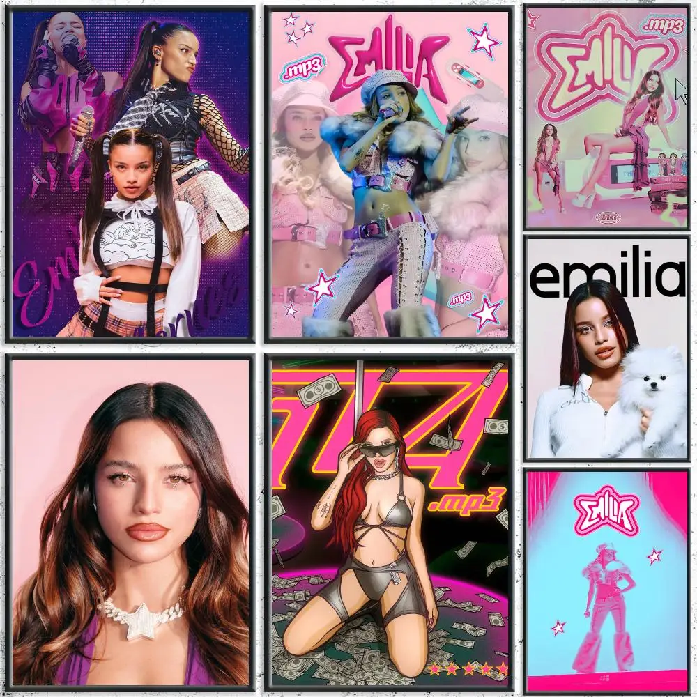 Trending Singer E-Emilia MernesS Poster HD Self-Adhesive No Residue After Removal Ideal for All Kinds of Wall Decor