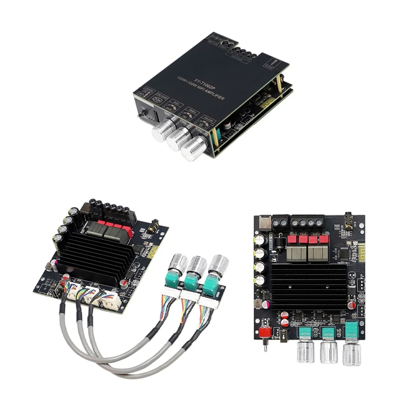 T1002p atualização 100w * 2 bluetooth placa amplificador digital áudio estéreo equalizador ajuste de graves altos tpa3221 ultra 3116 b