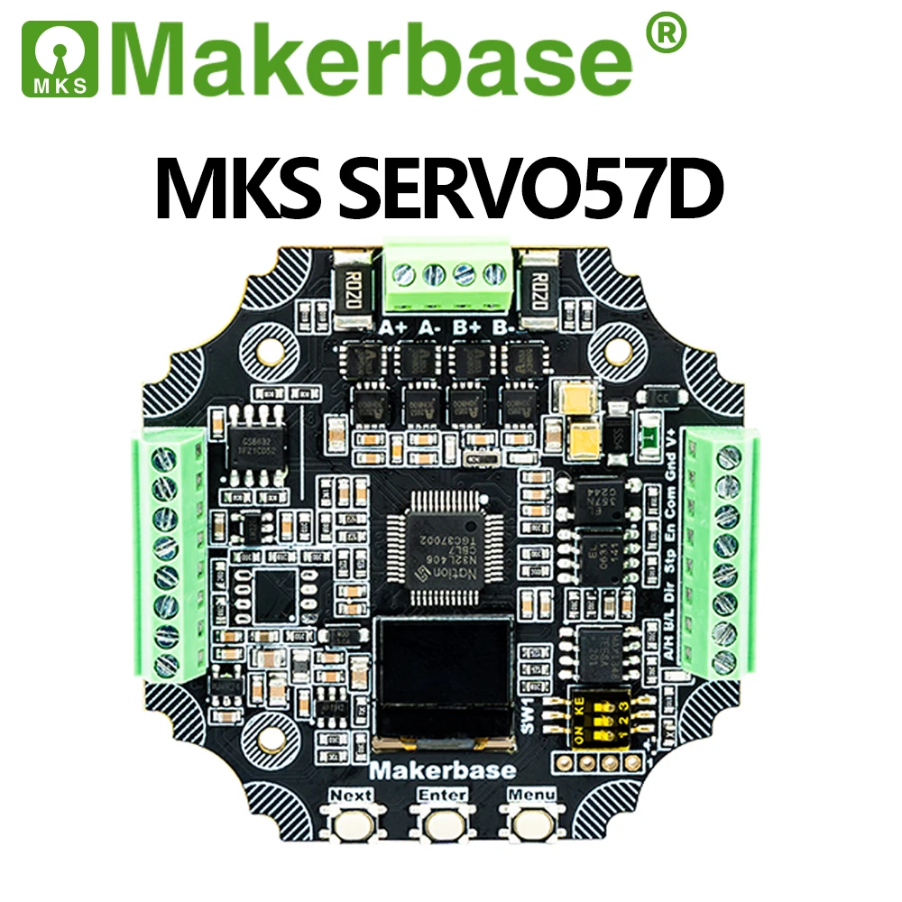 

Makerbase MKS SERVO57D PCBA NEMA23 Драйвер шагового двигателя с замкнутой петлей для 3D-принтера