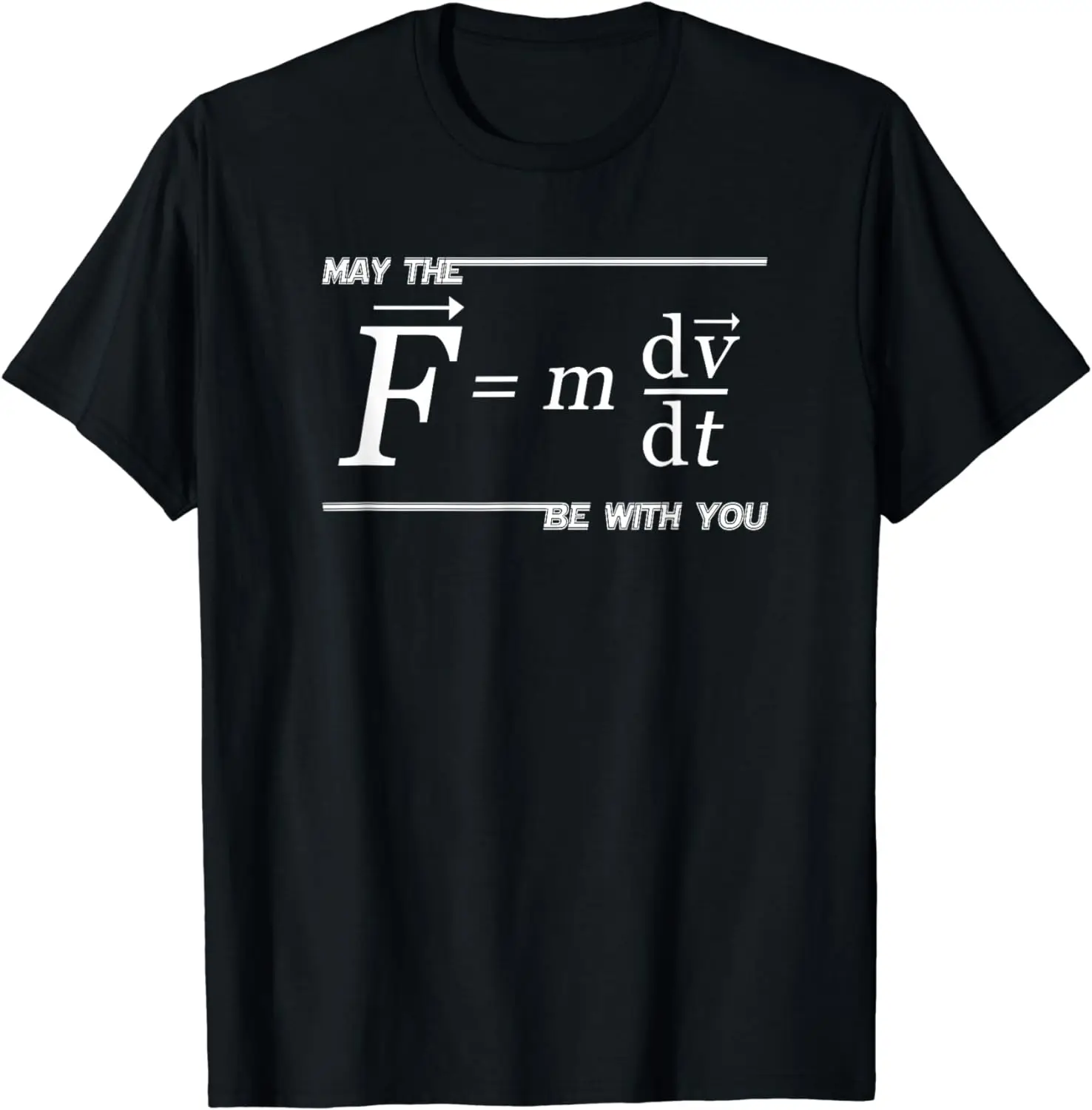 May the (F=m*dv/dt) Be with You Funny Physics Science TShirt