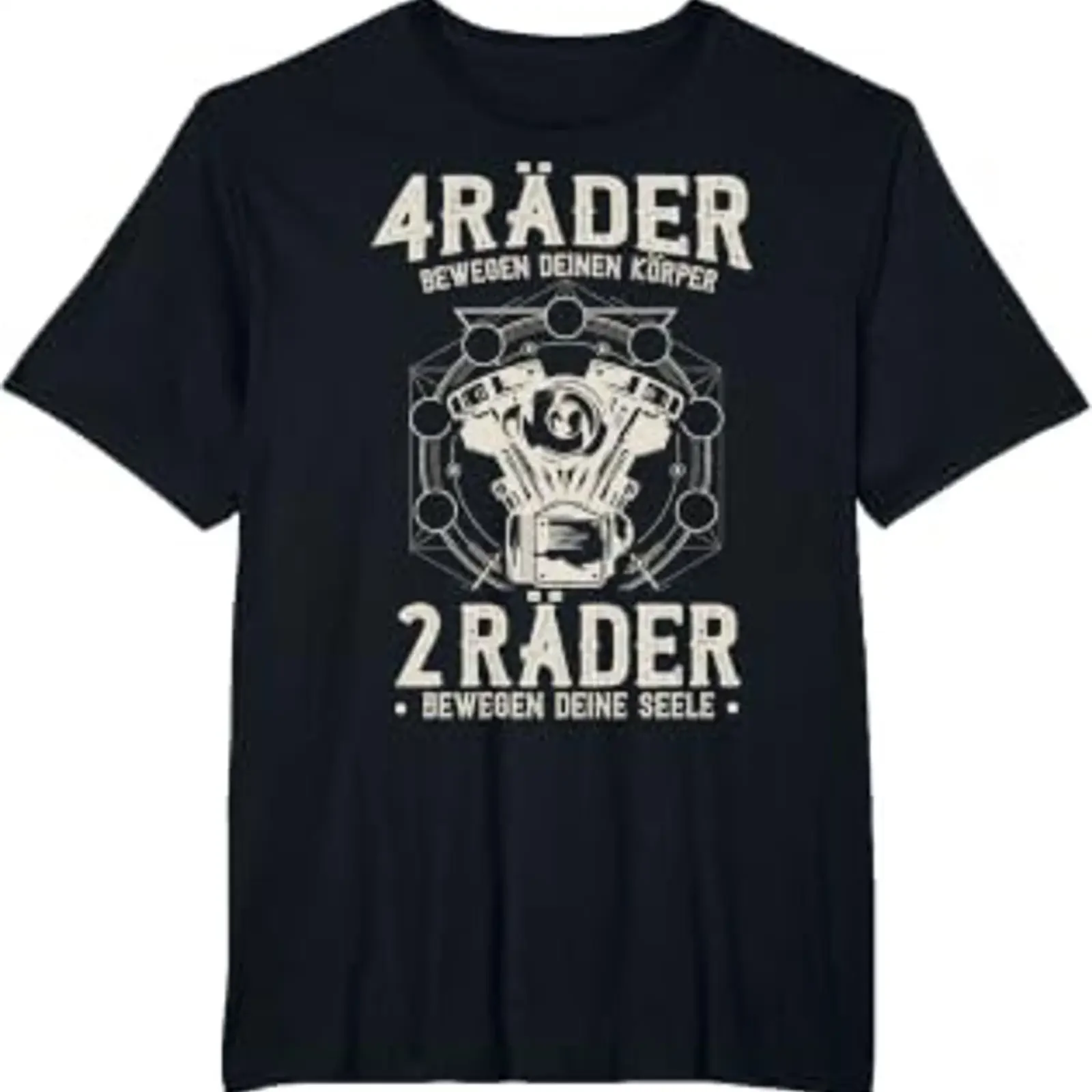 Biker-Sprüche, Geschenk, Motorrad, 2 Räder bewegen deine Seele, T-Shirt, Vintage, gewaschen, lässig, bequem, weich, Streetwear, vielseitig