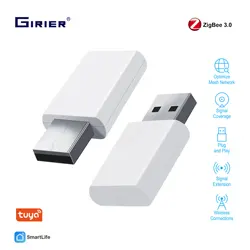 GIRIER ZigBee Repeater Amplifier USB Signal Extender for Smart Home Device Expand 20-30M Stable Network Tuya ZigBee Hub Required