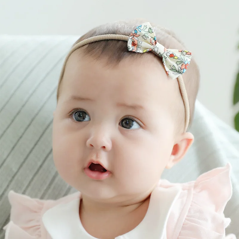 1pc Cute Bow Baby Headband for Girl Nylon Head Bands Turban Newborn Headbands Hairbands for Kids Baby Hair Accessories