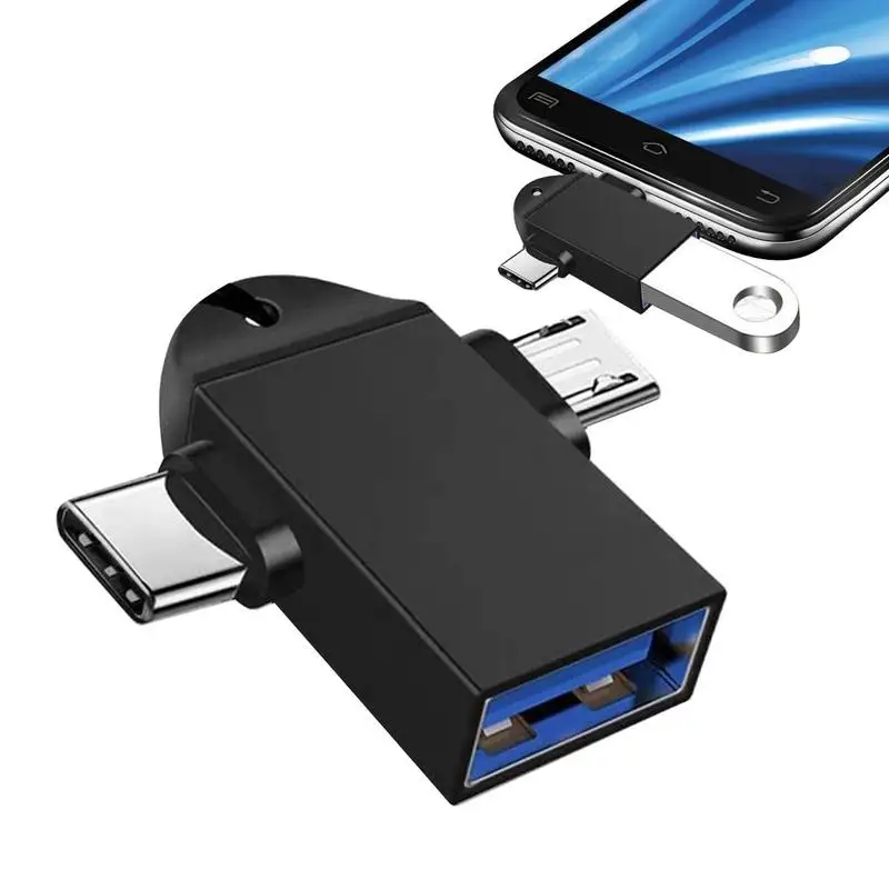 2-in-1 Type-C OTG Adapter USB 3.0 C To Micro USB Type-C Adapter Plug And Play Otg Type C Cable High-speed 480Mbps OTG Converter