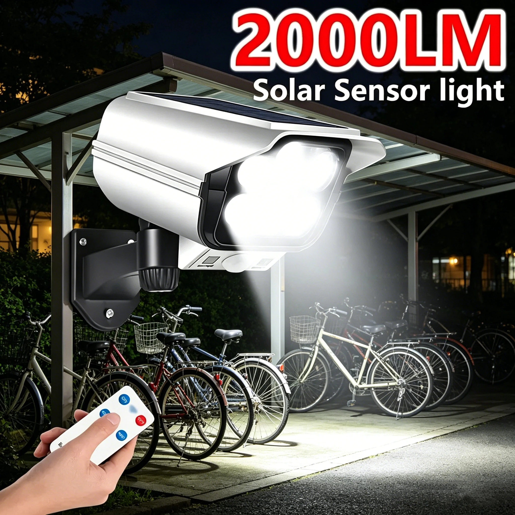 lampada-de-parede-solar-com-controle-remoto-e-3-modos-de-iluminacao-multiangulo-simulacao-de-monitoramento-e-inducao-com-aviso-de-luz-vermelha