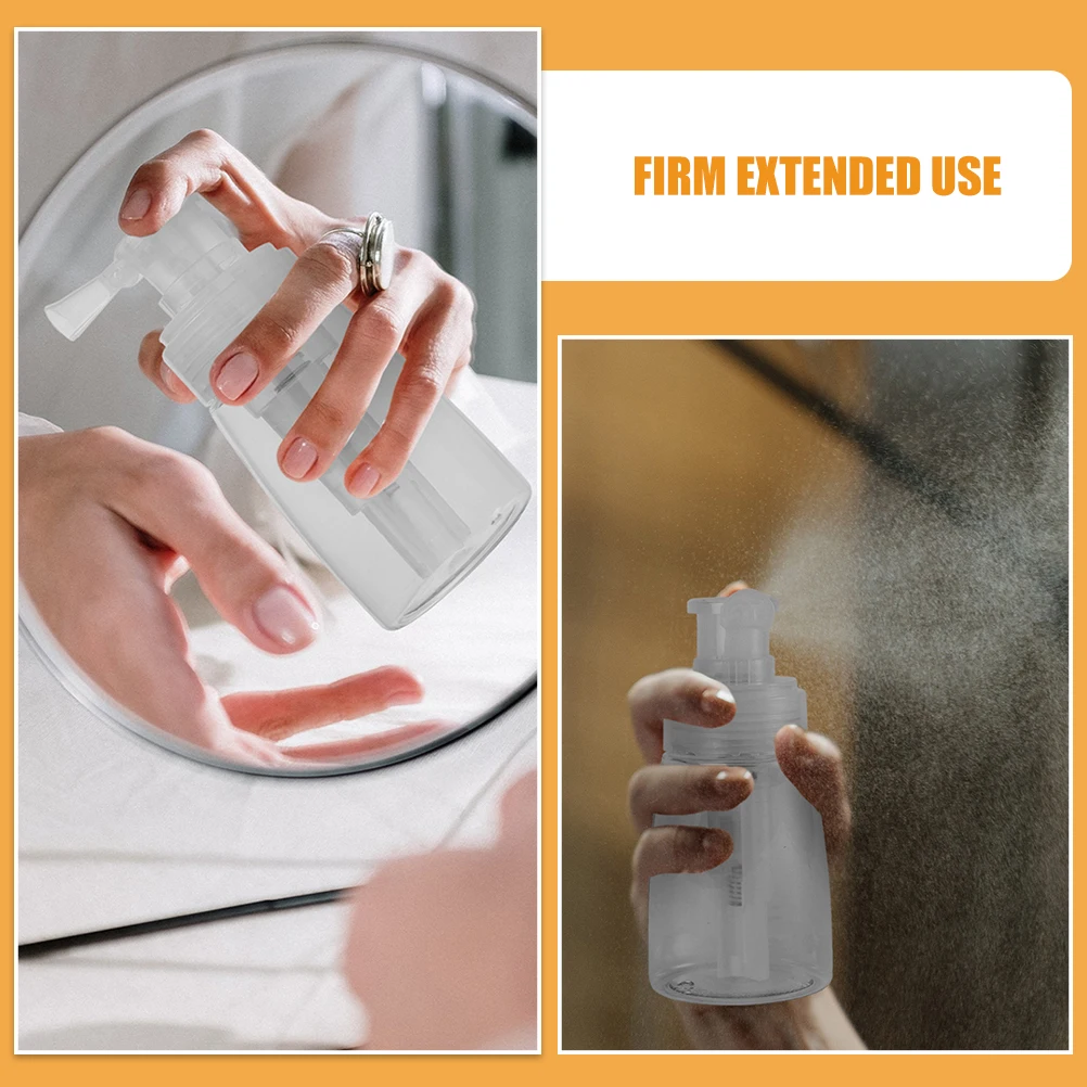 

2pcs Powder Spray Bottle Refillable Dry Sturdy Pp Pet Leakproof Foldable Nozzle Glitter Fragrance Deodorant Barbershop