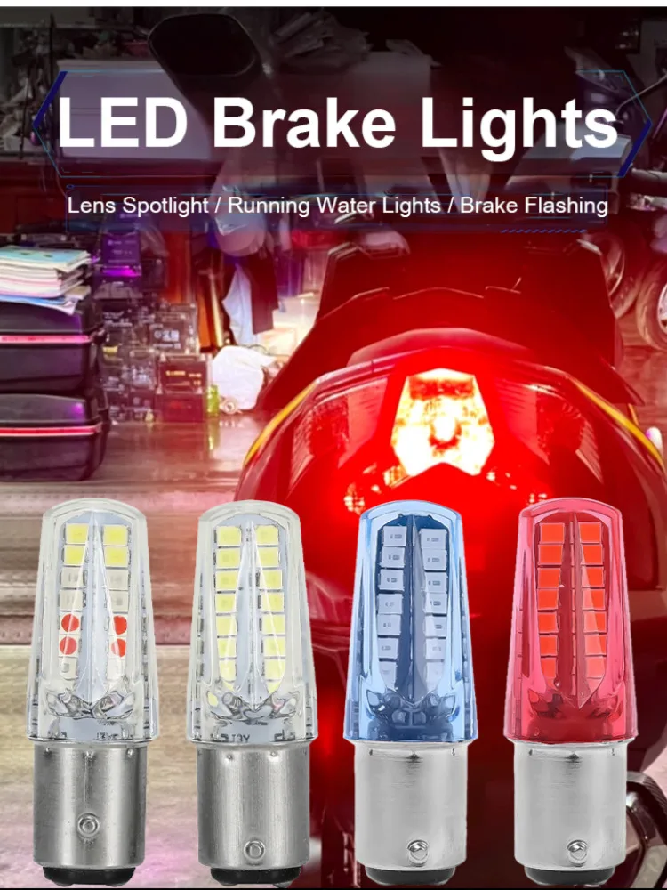

Motorcycle LED Water Flashing Brake Light Led High Brightness Brake Light Multifunction Signal Lights