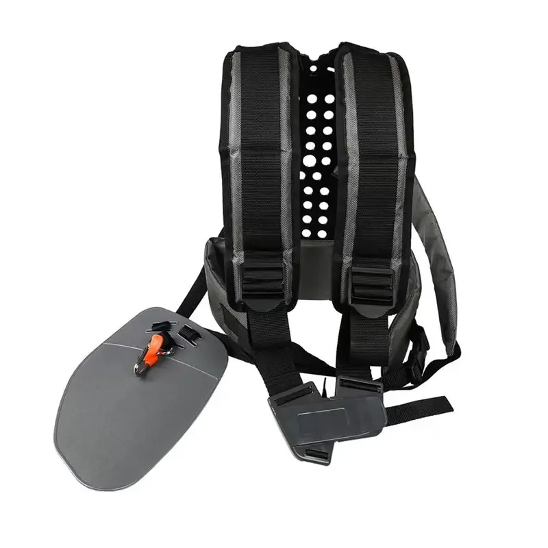Universal Adjustable Padded Trimmer Shoulder Strap Double-Shoulder Harness For String Trimmer Brush For Weeding Eater Gray