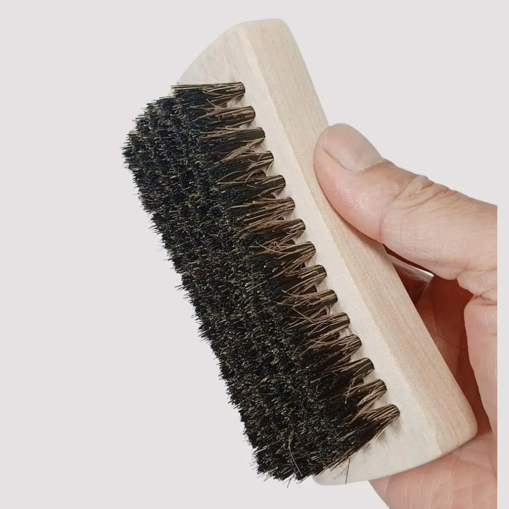 Pig Bristles Shoe Brush Horsehair Cleaning Shoes Real Horse Hair Soft Polishing Tool Bootpolish Cleaning Brush Household Tools