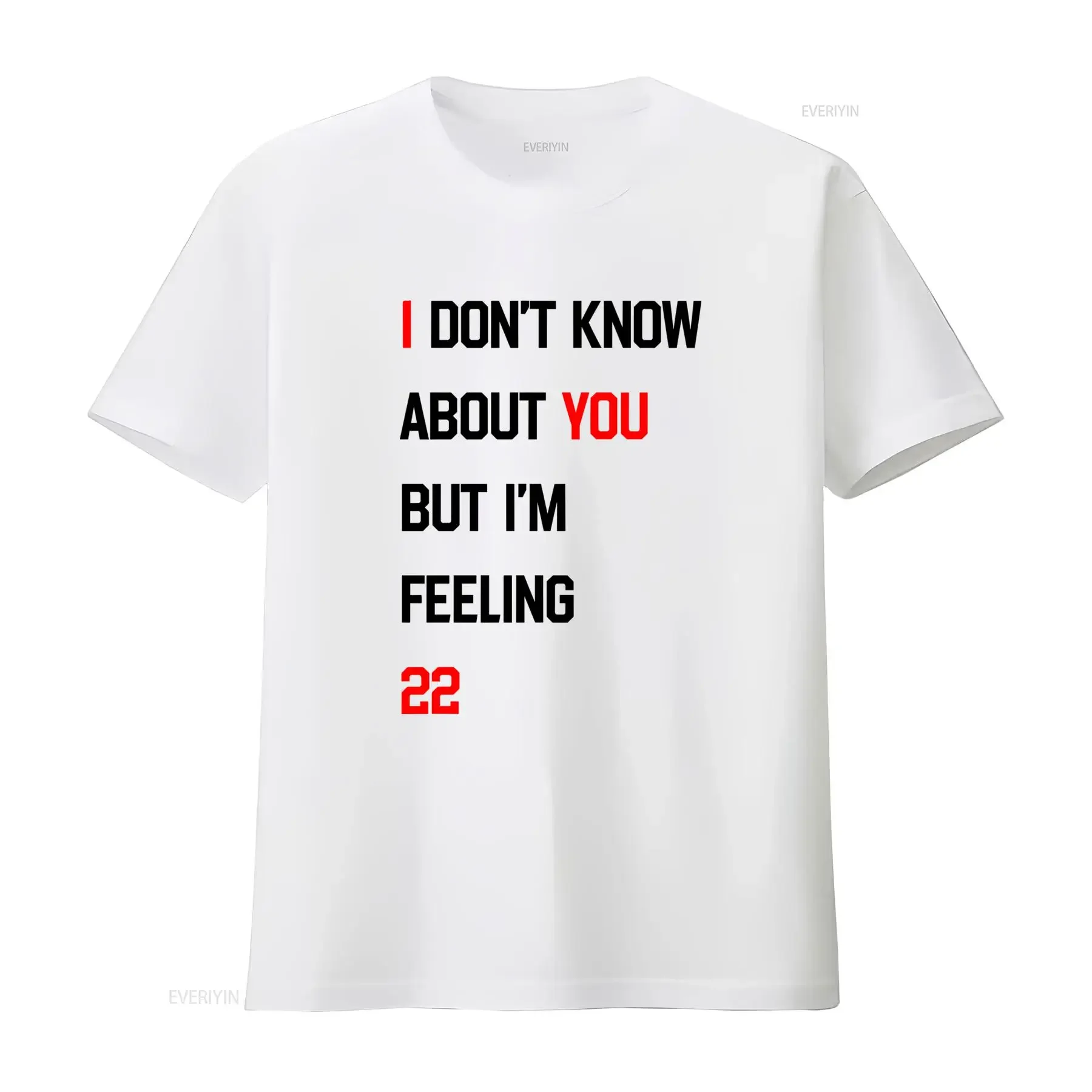 Streetwear Minimalist Red YOU Text Number 22 Pixel Print Casual T Shirt vintage Washed Stylish Breathable Comfortable Unisex