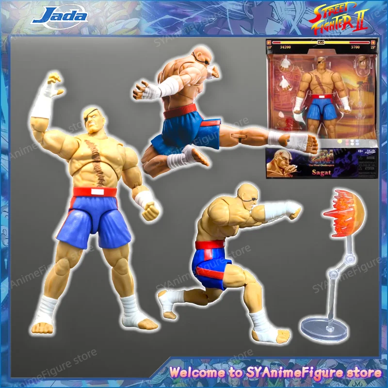 

In Stock Jada Toys Street Fighter II Sagat 1/12 Scale Variant JD35171 Action Figure Toy Collection Gift
