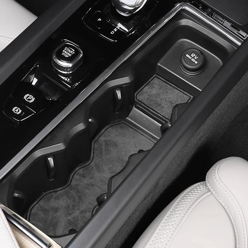 

For Volvo XC60 Cup Holder Mat 2026 Model Year Door Slot Mat 2-Piece Set WaterCup Anti-Slip Mat Interior Modification Accessories