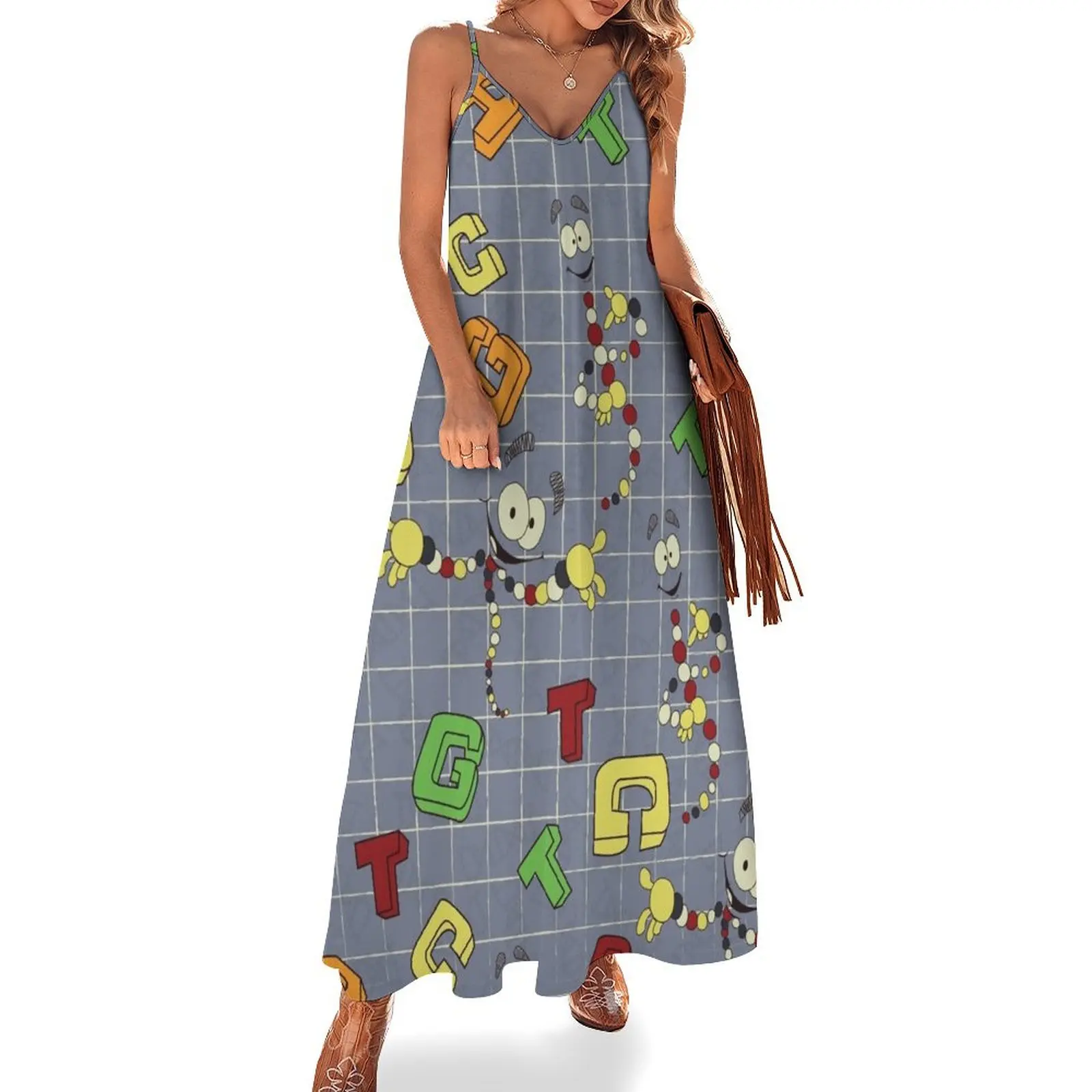 

Dino DNA Sleeveless Long Dress prom dress 2025 sensual sexy dress for women Womens dresses