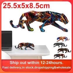 Leopard Sculptures Decor Resin Leopard Figurines Leopard Sculpture Ornament Leopard Statues For Desktops For Animal Lovers