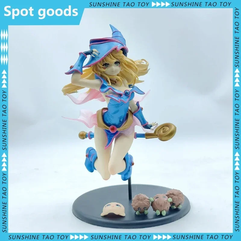 In Stock Yu Gi Oh Figuras Yugi Mutou Black Dark Magician Girl Yu-Gi-Oh! Anime Action Figure Statue Figurine Dolls Gifts Kid Toys