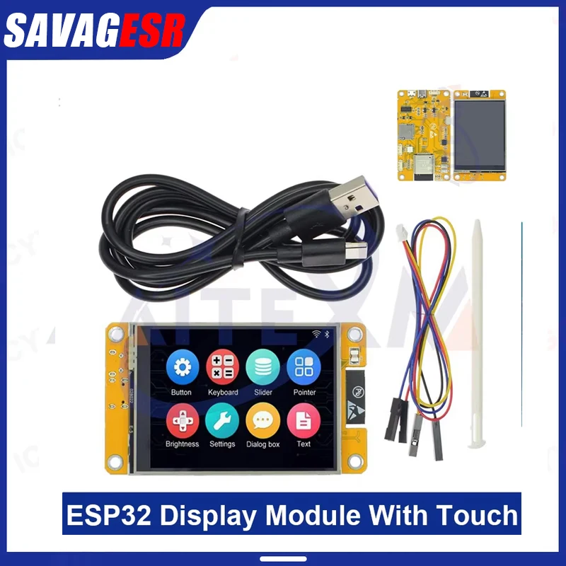 ESP32 LVGL WIFI&Bluetooth Development Board 2.8 inch LCD TFT Module 240*320 Smart Display Screen With Touch WROOM For Arduino