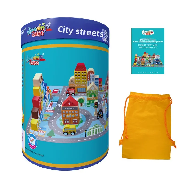 140 kleine houten bouwsteen voor kinderen, gemonteerd speelgoed, grote deeltjes, baby, vroeg onderwijs, educatieve bouwsteen 3-6Y