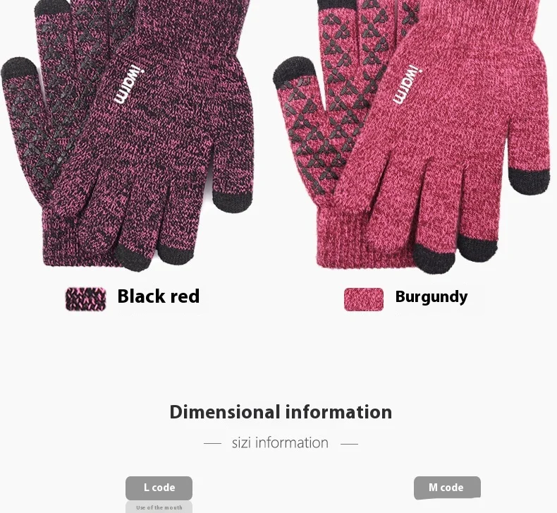Men's And Women's Warm Touch Screen Knitted Gloves For Autumn And Winter Couple's Cold Resistant Gloves_voghion.com