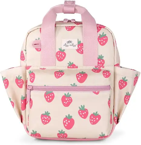 Backpack - Daycare Bag - Features Adjustable Shoulder Straps Strawberry school bag