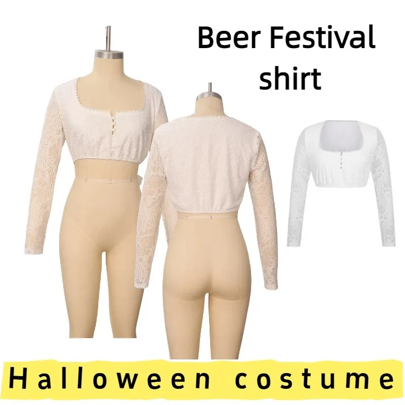

Женская кружевная рубашка на Октоберфест для фестиваля пива, торжеств на Октоберфест, тематических вечеринок, повседневных вечеринок
