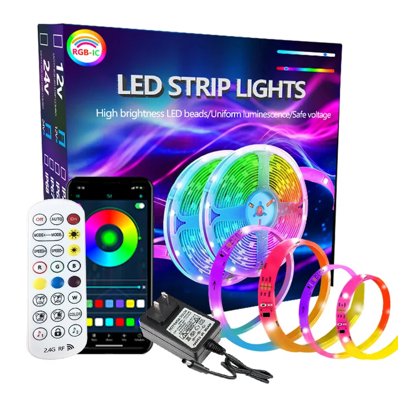 LED Color-Changing Light Strip Intelligent Bluetooth 2.4G Waterproof LED Strip Pickup Create An Atmosphere Night Light 2025 New