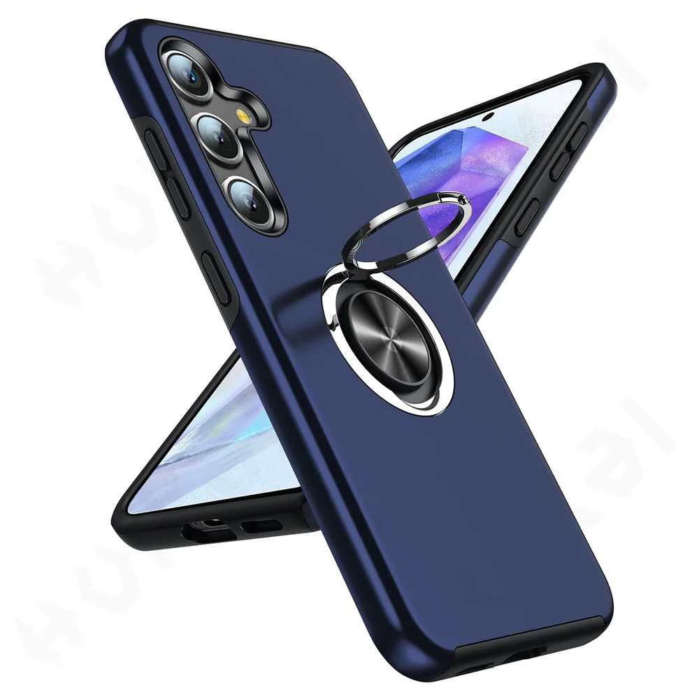 Hülle für Samsung Galaxy S26 S25 Ultra Plus A57 A37 A56 A36 A17 Armor Bumper Stoßfeste Metallring-Hartschalen-PC-Silikonhülle – Detail 12