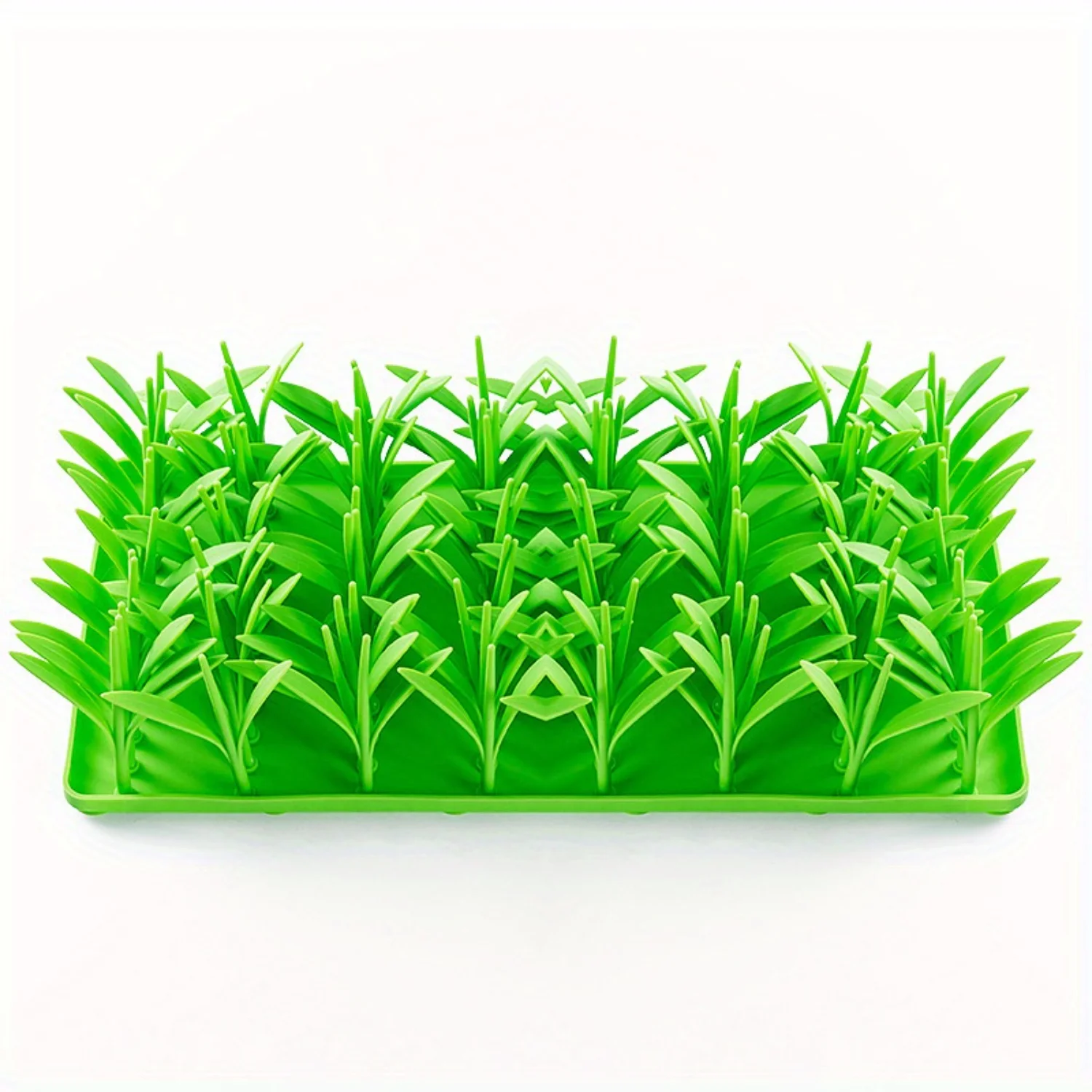 Pet Silicone Slow Food Mat - Non-Slip Grass Design Licking Pad, Durable & Flexible for Cats and Dogs - Easy to Clean & Eat