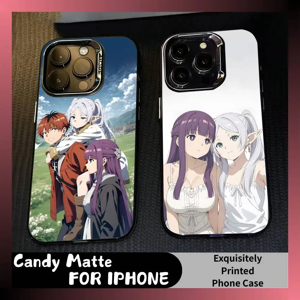 

Beyond Journey's End F-Frieren the Slayer Phone Case For iPhone 16 17 15 14 12 13 Pro Max Black Candy Matte Shockproof Cover