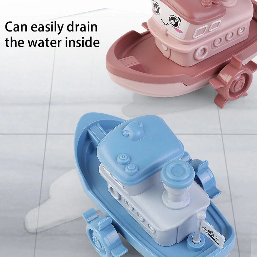 1PC Wind-up Steamer Bath Toy, Funny Windup Steamship Tub Toy Steamboat Water Toy Clockwork Boat Pool Toy For Baby Bath Toys