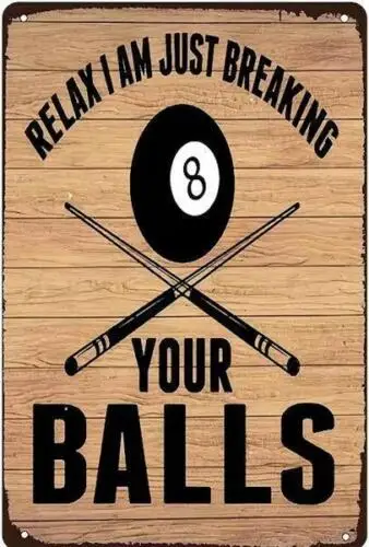 BILLIARDS POOL METAL TIN SIGN GARAGE WALL ART 