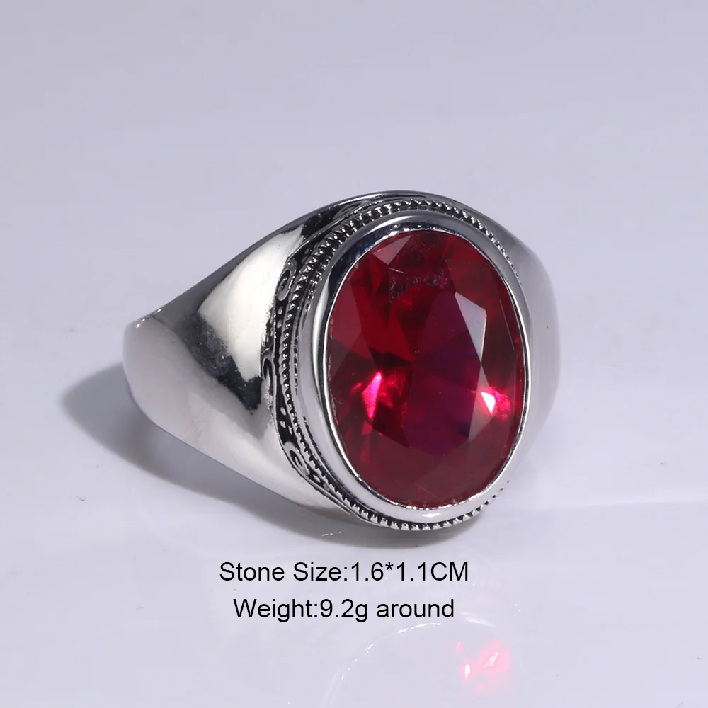 Real 925 Sterling Silver Rings For Women With Zircon Stone Amethyst Ruby Garnet Vintage Thai Silver Flower Engraved Jewelry