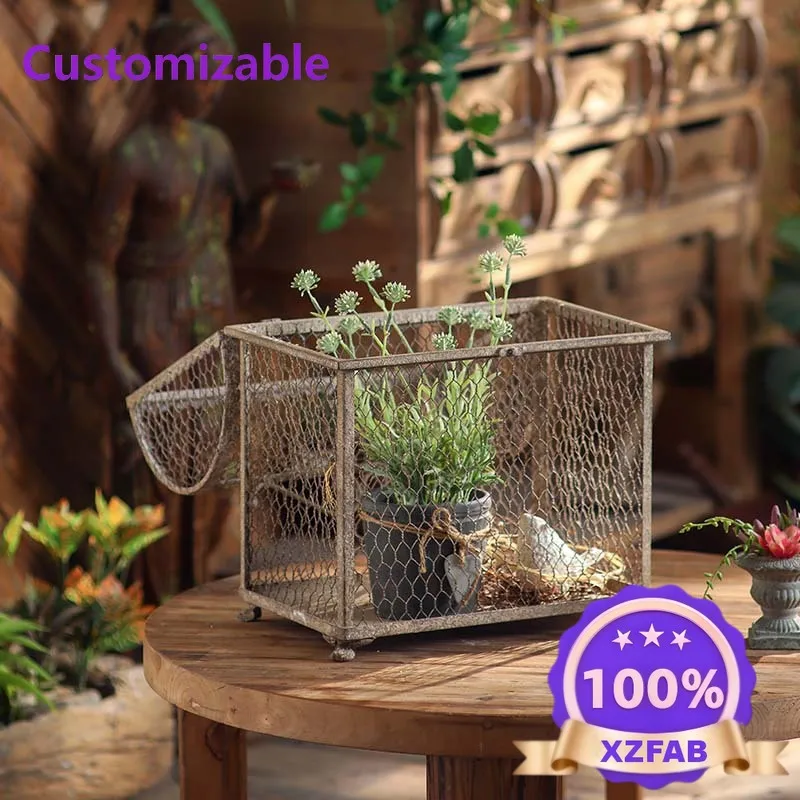 Factory Direct 2026 Gardening ornaments, bird cage ornaments, garden flower utensils, wrought iron decoration, retro and old