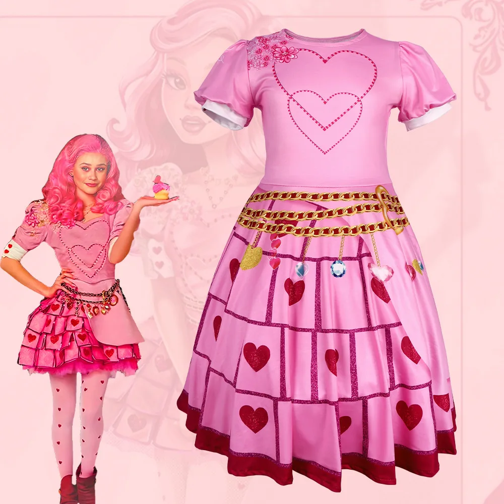 Red Queen Children's loween Princ Dr Costume Performance Abbigliamento Fibra di acetato a T 00% Stage Performance Outfit