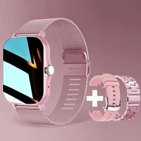 Reloj inteligente cuadrado para hombres y mujeres, reloj inteligente con pantalla completa, llamada, música, reloj inteligente para Android IOS, rastreador de Fitness, reloj inteligente deportivo