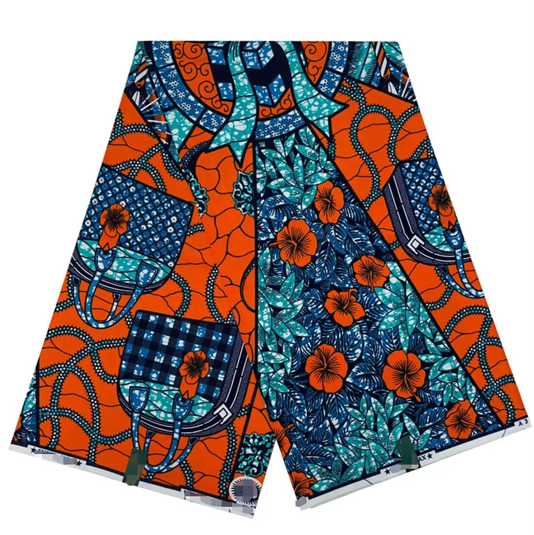 

2024 New Hot Sale African Wax Fabric Cotton Material Nigerian Ankara Block Prints Batik Dutch High Quality Sewing Cloth