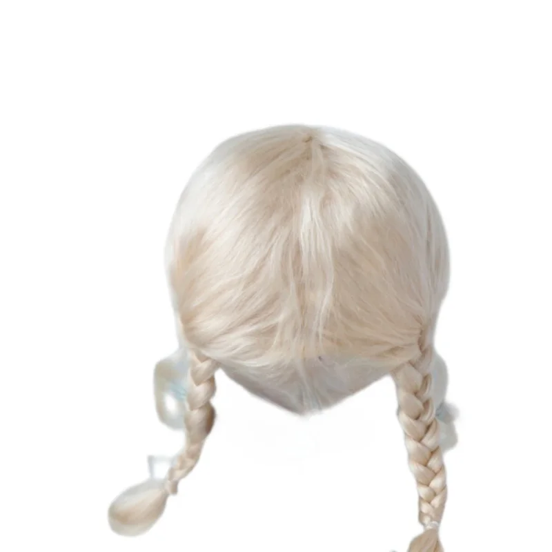 D2033B  9-10inch 10-11inch Combed Mohair wigs  Country Girl Long Twins Braids Anna  hair 18