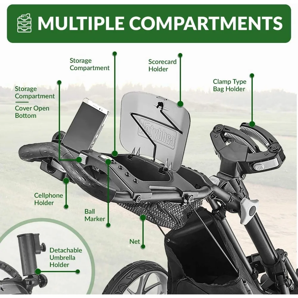 4 Wheel Golf Push Cart 3