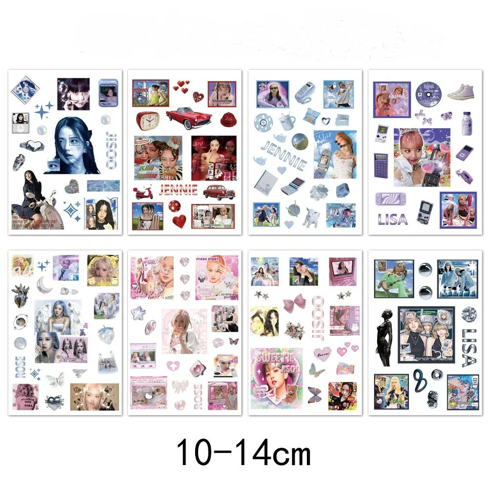 جديد K-POP مجموعة موسيقى البوب الكورية JISOO JENNIE ROS É LISA الأمتعة على ظهره ملصقات بطاقات موضوع هدايا مهرجان الحفلات
