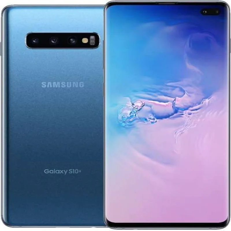 Samsung - Galaxy S10+ (SM-G975U) Prism Blue  (128gb) - Grade C  Genuine Refurbished Unlocked, Includes Charging Cable Shipped from US