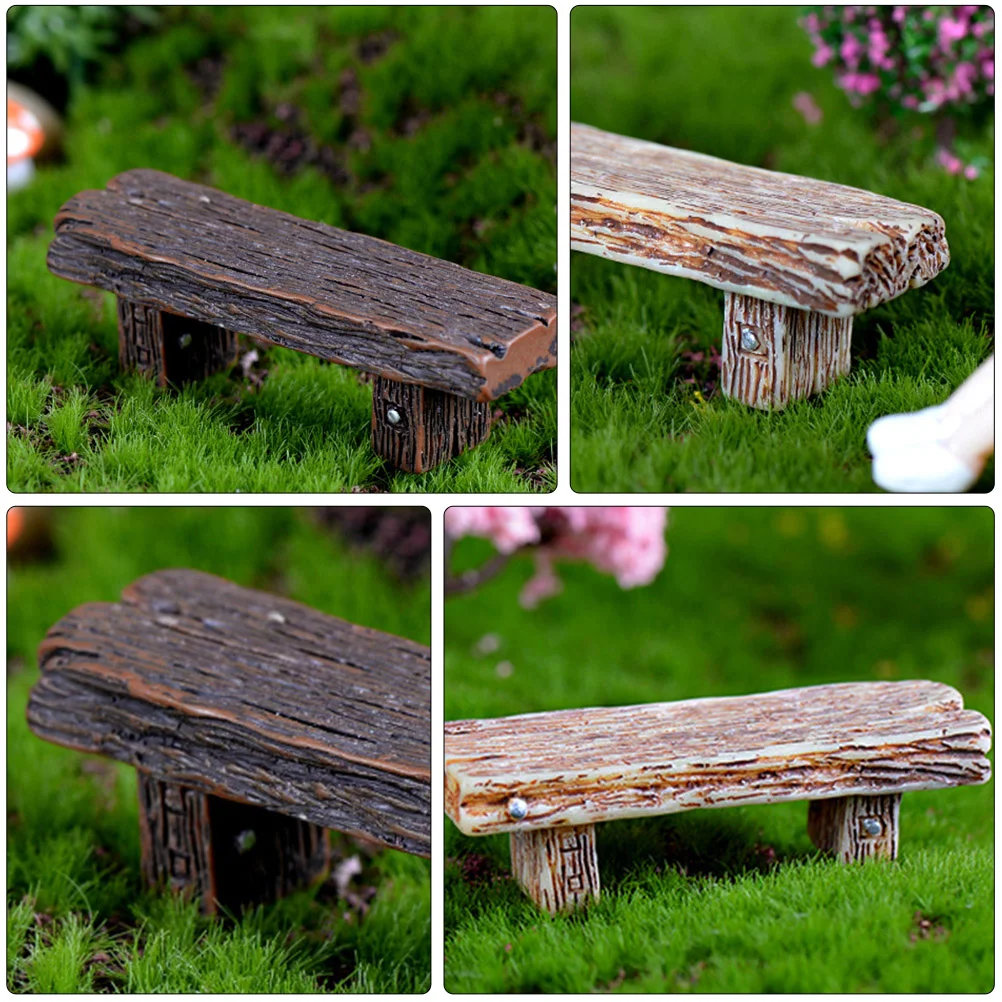 6 pezzi mini sgabello decorazione sgabelli figurine resina paesaggio ornamento vaso di fiori retrò modello amanti tavolo da pranzo