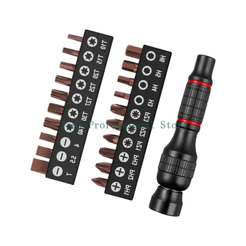 

57QF Screwdriver Set Professional Repair With Anti Slip Handle And 6.35mm Interfaces For Electronics Maintenance