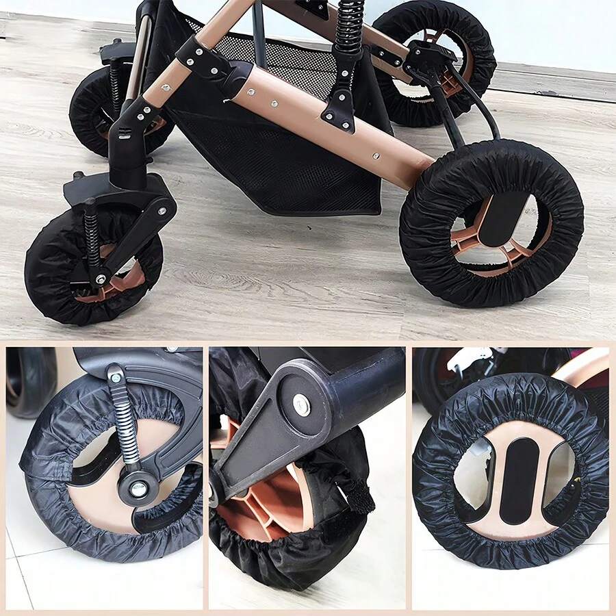 4Pcs Baby Stroller Covers, Anti-Dirt and Dust-Proof, Stretchable Stroller Covers, Suitable for Various Models, Universal Accessories, Convenient for Children's Strollers, Home Use, Baby Shower Gifts.