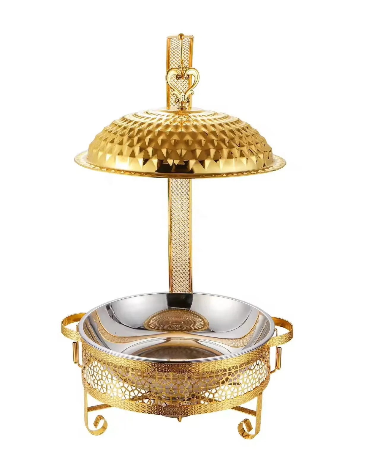 

Wedding Party Stainless Steel 201 Chafing Dish 8l Gold Hanging Shafing Dish Decorative Fancy Chaffing Dishes