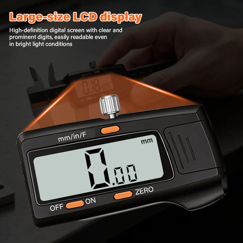 150mm High-Precision Digital Caliper Stainless Steel Vernier Caliper MM/Inch 0.01mm Resolution Ideal for Mechanical Students Use