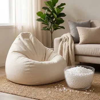 1 Bag Soft Compressed Foam Beads for Bean Bag Chairs Cushion Filling Sofa Pillow Refill Comfort Support Odorless Multifunction